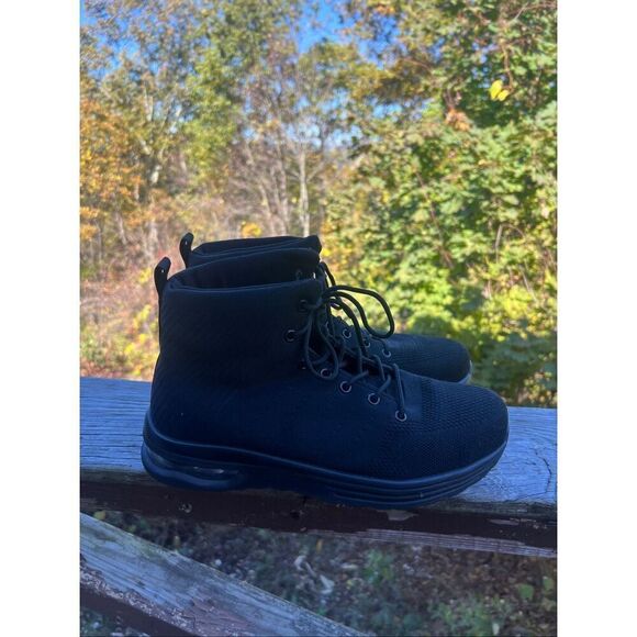 Ronashoes Men’s Steel Toe/Light Weight Tweed Work Boots Black Sz 12 main image 7